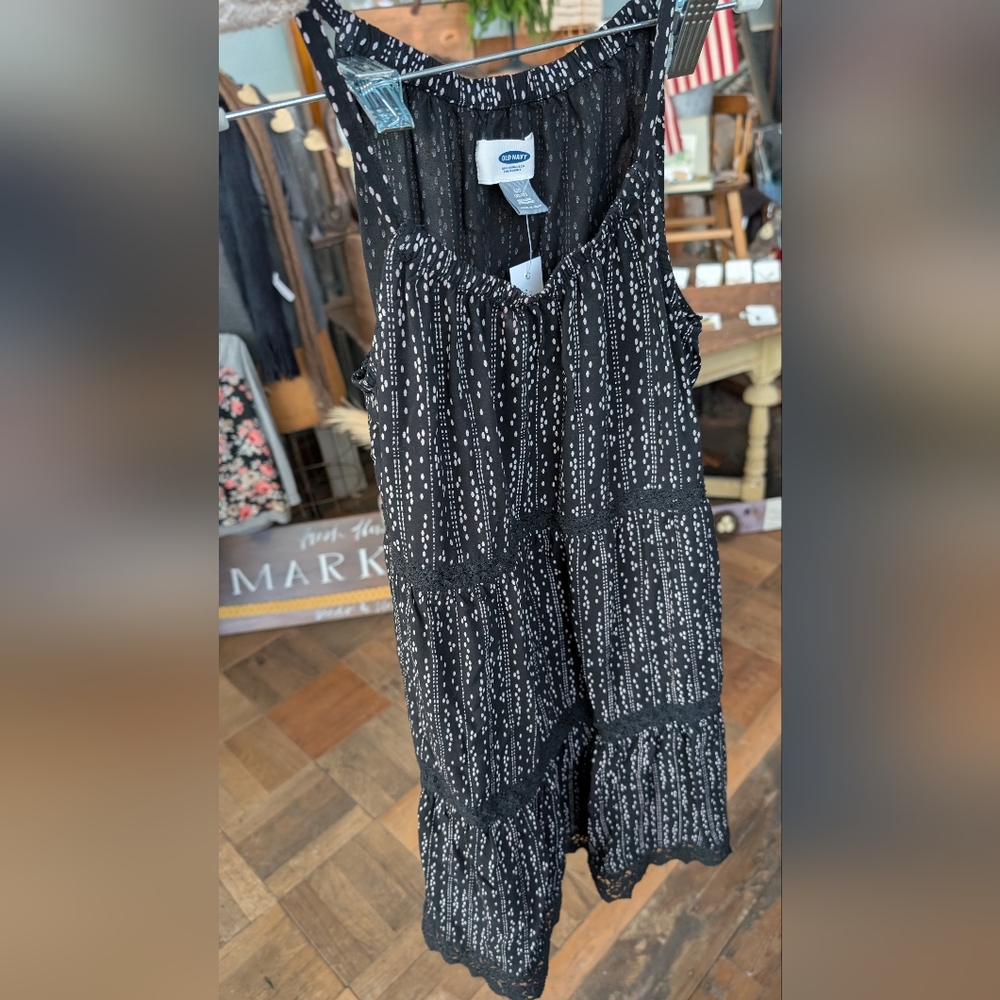 Old Navy Black Print Sundress